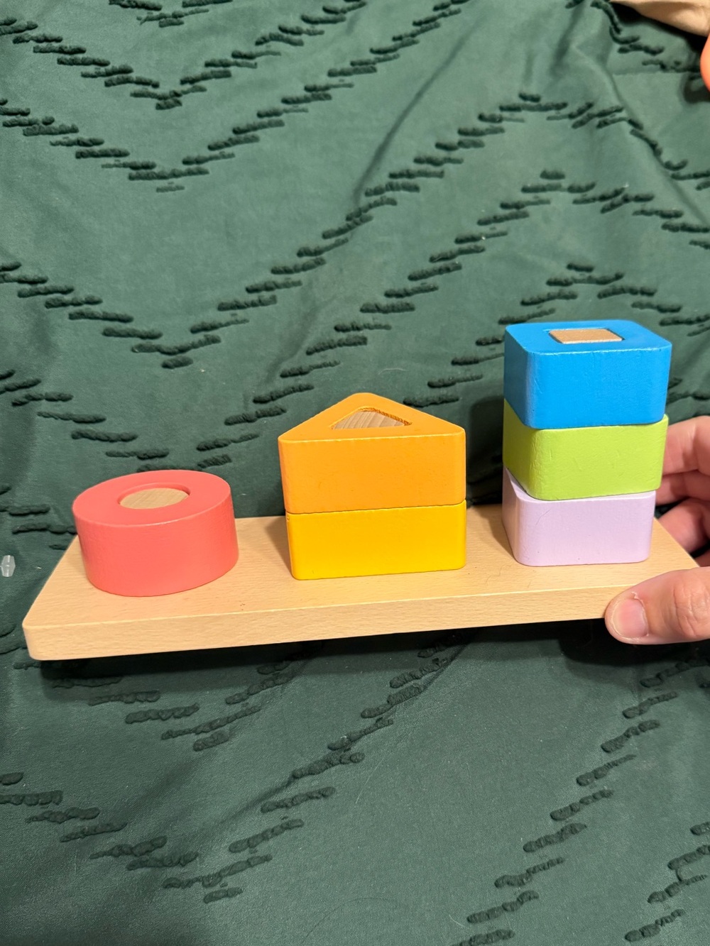 KiwiCo Wooden Shape Stacking & Sorting Toy Montessori Learning Toy